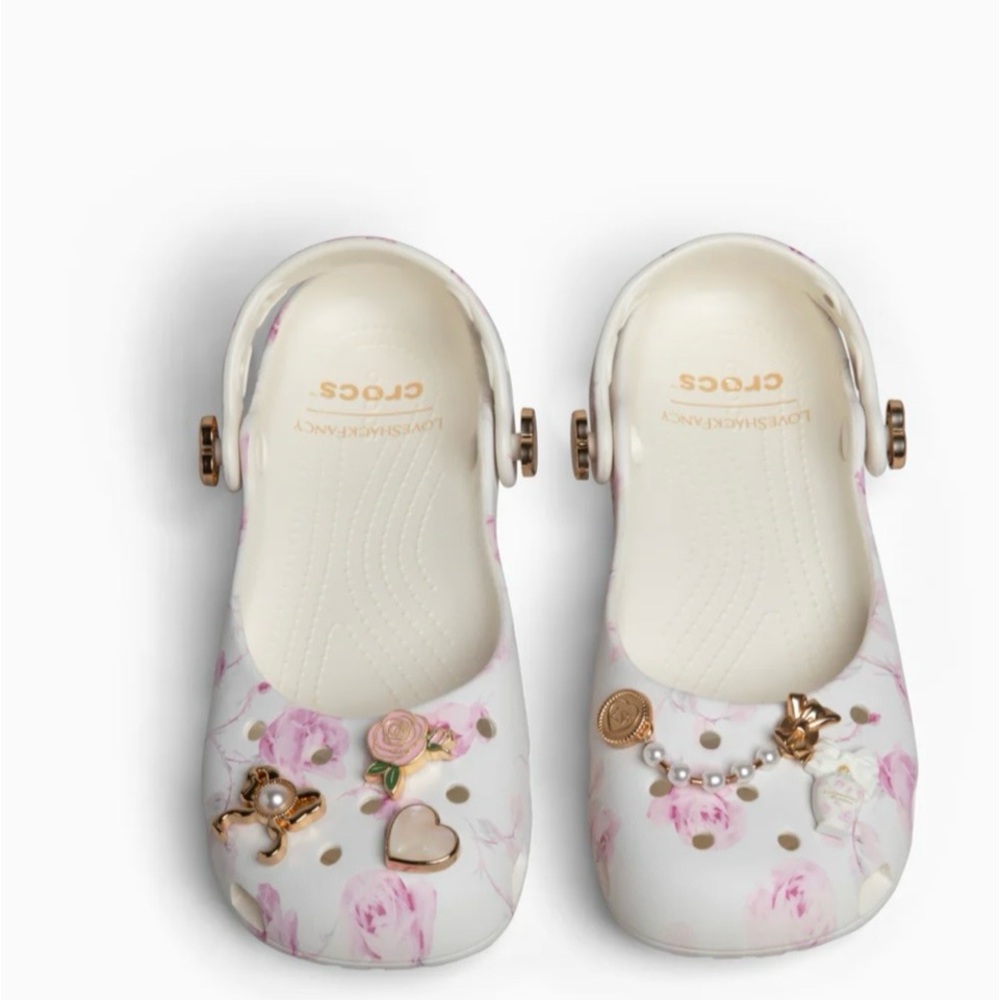 NIB The LoveShackFancy x CROCS Classic Ballet Flat in Oyster - W9 - Picture 7 of 10